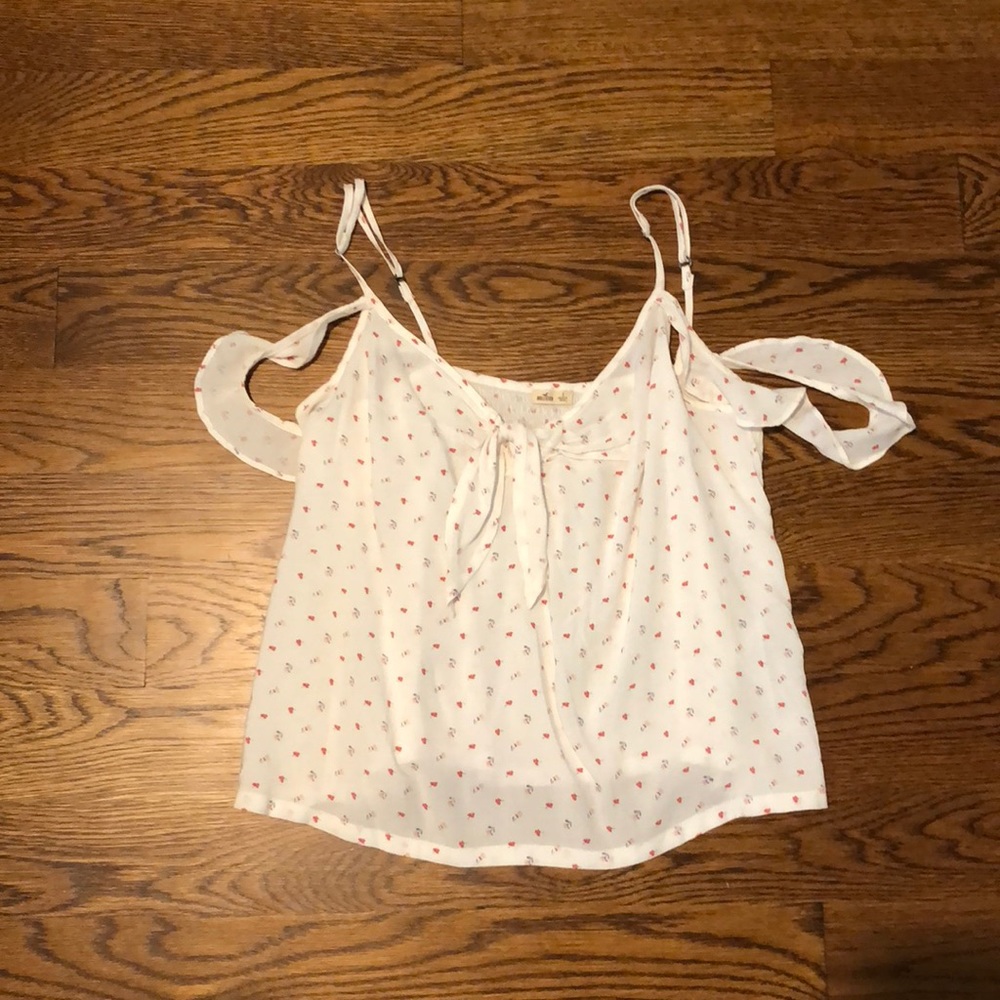 White patterned tank top from Hollister size small